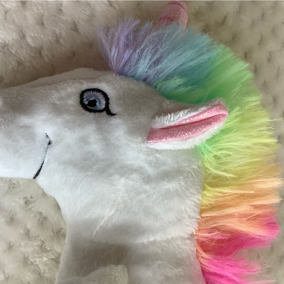 Kinder Surprise Ferrero Rainbow Plush Unicorn Stuffed Animal Embroidered Eyes - Picture 10 of 10